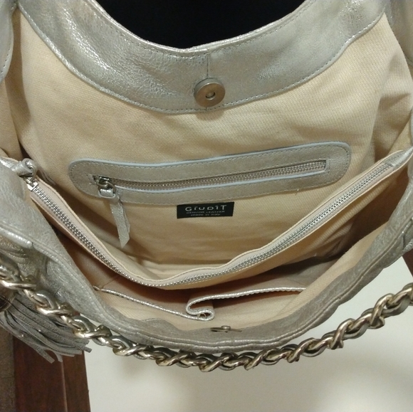 Vintage Giudit Silver Metallic Italian Handbag - Picture 2 of 12